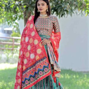 Multicolored Embroidred Chaniya Choli